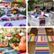 Mexican Table Runner 14x84 Inches Mexican Party Wedding Decorations for Fiesta Party Table Runners Rainbow Striped Serape Zarape Table Runner for Cinco de Mayo